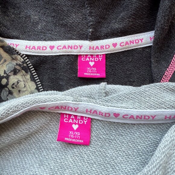 Hard Candy Hooded Zip-Up Sweatshirts Floral & Tie-Dye Prints Women XL(15-17) 2Pk - Picture 11 of 12